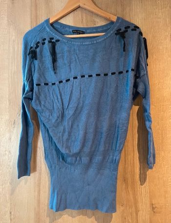 Pull léger bleu S femme