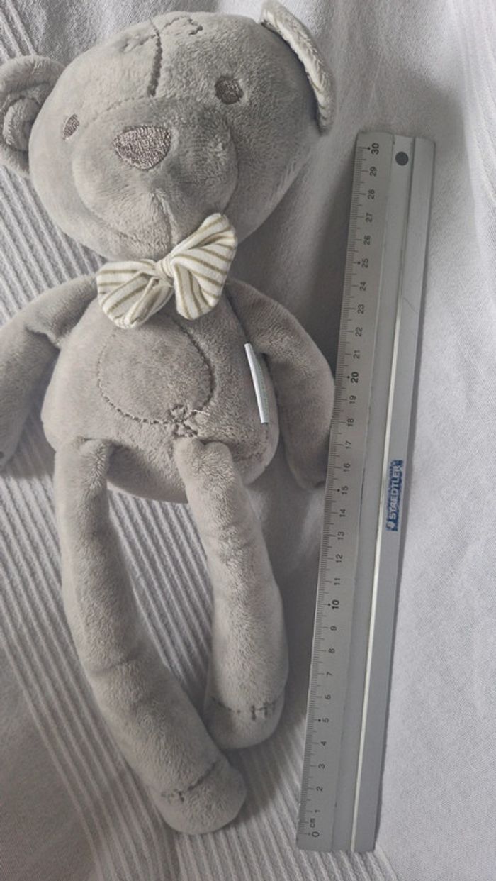 Peluche  ourson gris Babyplay - photo numéro 3