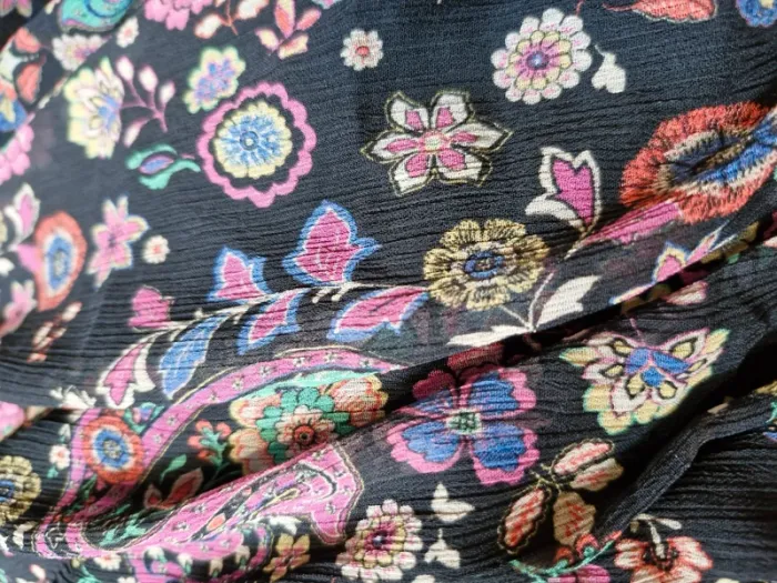 Pantalon fluide fleuri Jean-Marc Philippe – doublé jersey | T. 4 (46/48) - photo numéro 3