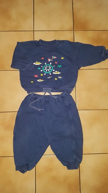 Enssemble jogging marine