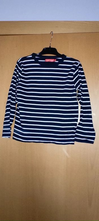 T shirt manches longues style Marinière