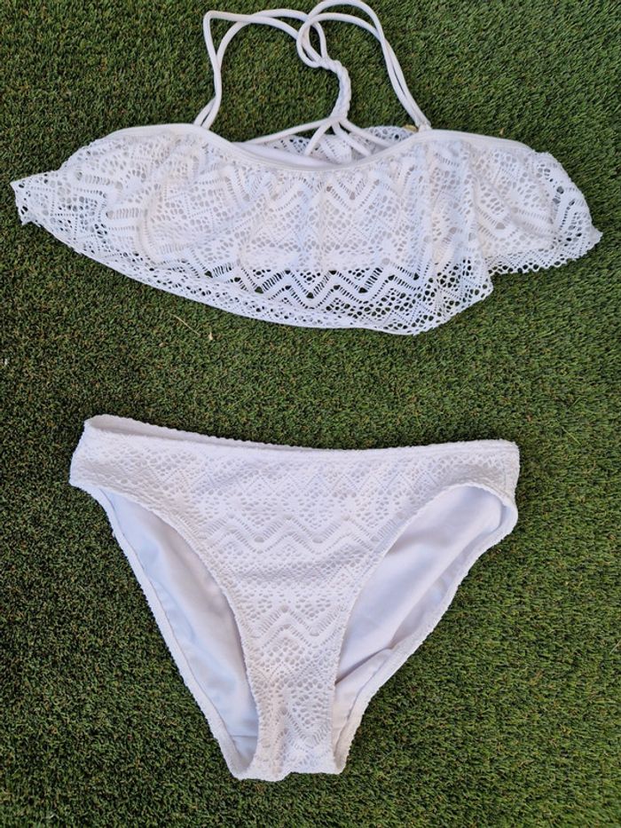 Maillot de bain h&m blanc 12/14 ans
