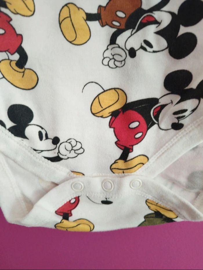Body manches longues garçon mickey Disney taille 9/12 mois b1 - photo numéro 3