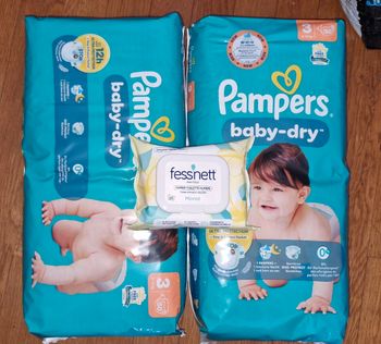 100 couches pampers baby dry taille 3