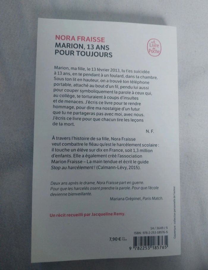 Livre Marion 13 ans pour toujours - photo numéro 2