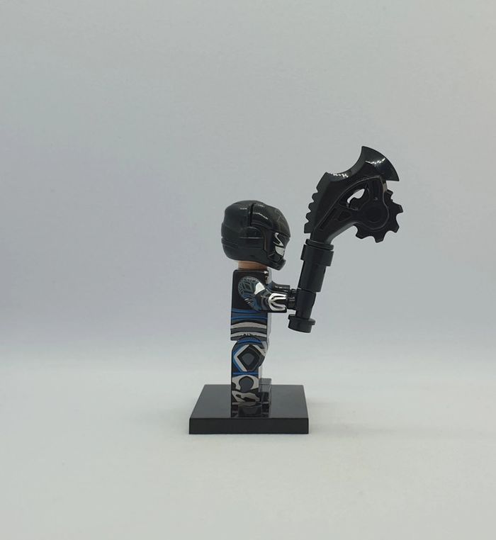🦸 Figurine - Power Rangers Noir - (Style Lego) 🦸 - photo numéro 4