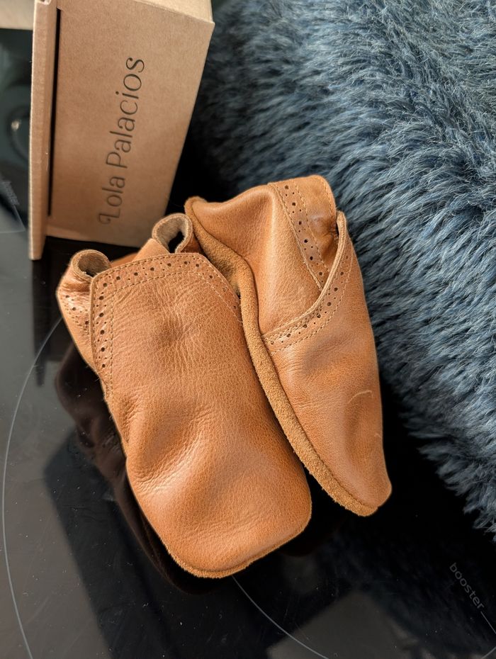Chaussons enfant tout cuir doux et souple. Taille 22 - 23. Neuf. Lola Palacios - photo numéro 6