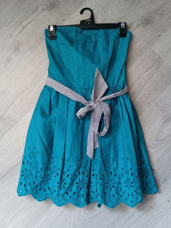 Robe bustier turquoise