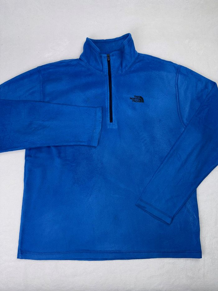 Polaire The North Face bleu quarter-zip homme taille L #STNF02225 - photo numéro 2
