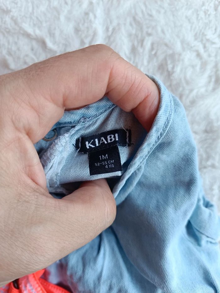 Robe jeans manches courtes+ ceinture offerte Fille 1 mois Kiabi - photo numéro 4