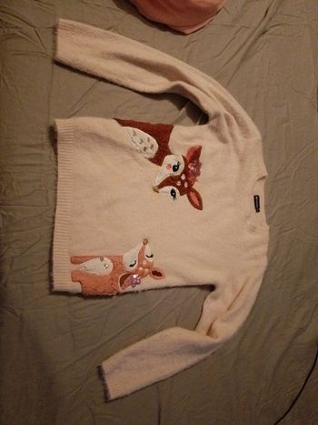 Pull 14 ans in extenso biche faon