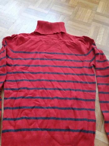 Pull col roulé marinière camaïeu 36