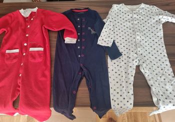 Lot 3 Pyjamas hiver bébé 18 24 mois