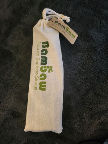 12 pailles bambaw  natural bamboo straws neuf acheté botanic