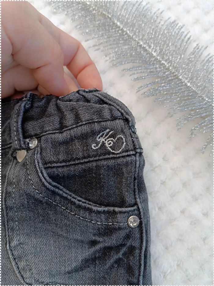 🔸Short en jean noir gris - 18 mois Kimbaloo🔸 - photo numéro 4