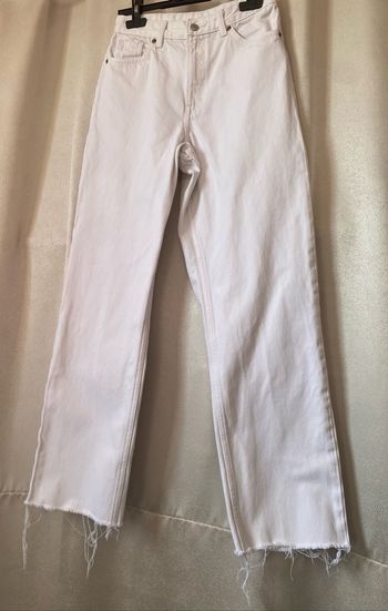 Trop beau jeans blanc taille haute 34 Monki