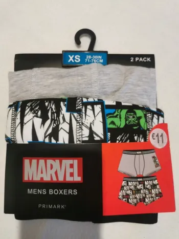 2 Boxers marvel taille xs neuf