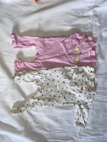 Lot 2 pyjamas 1 mois coton