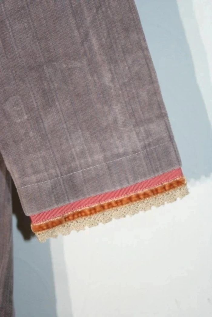 Veste en velours marron/violet marque Catimini Atelier - photo numéro 4