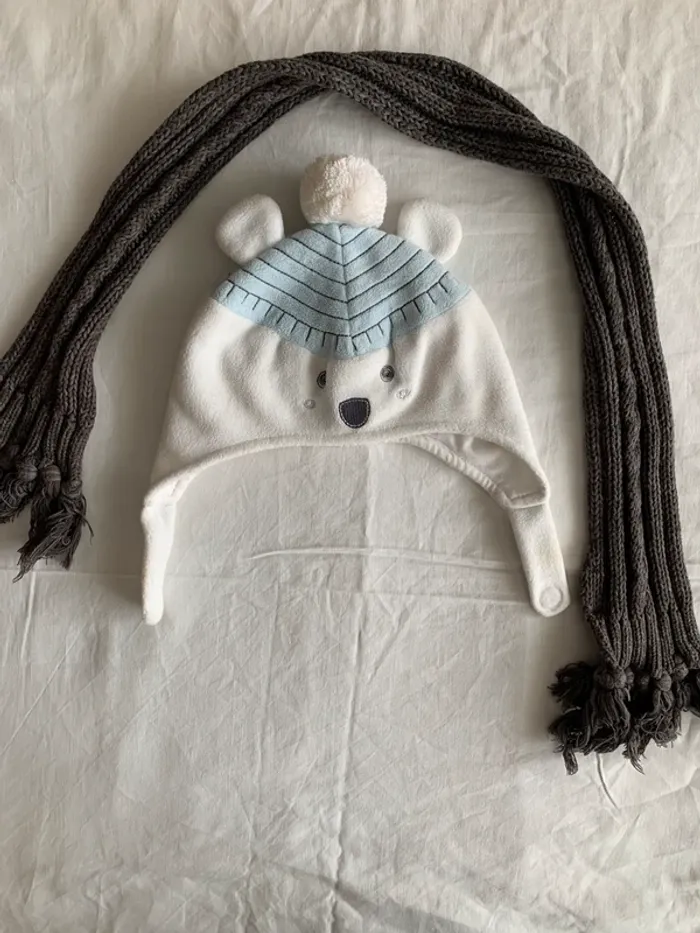 Bonnet et écharpe nounours t50 - photo numéro 3