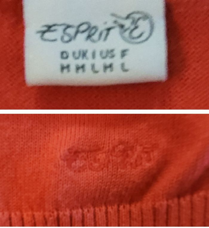 Esprit Cardigan 2en1 TFr38- Col Rond -Cardigan Corail & Empiècement central Blanc - photo numéro 5