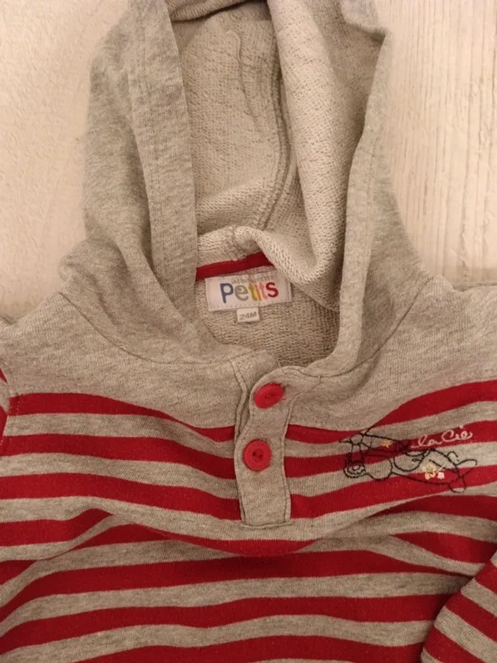 Pull sweat à capuche 24 mois - photo numéro 5