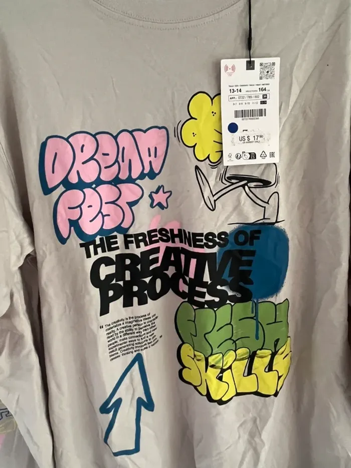 Pull manches longues t-shirt Zara taille 13/14 ans💫 - photo numéro 3