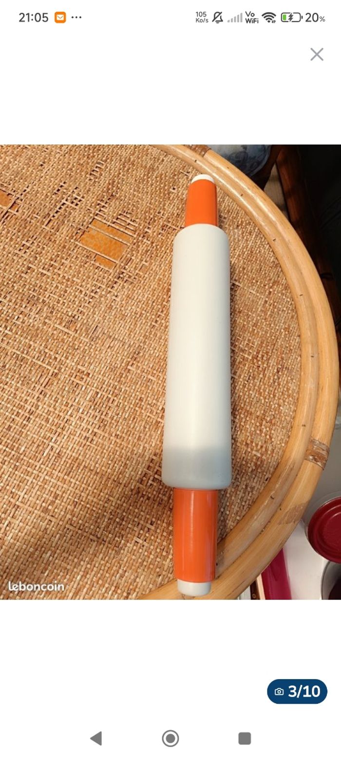 Rouleau à pâtisserie Tupperware vintage - photo numéro 4
