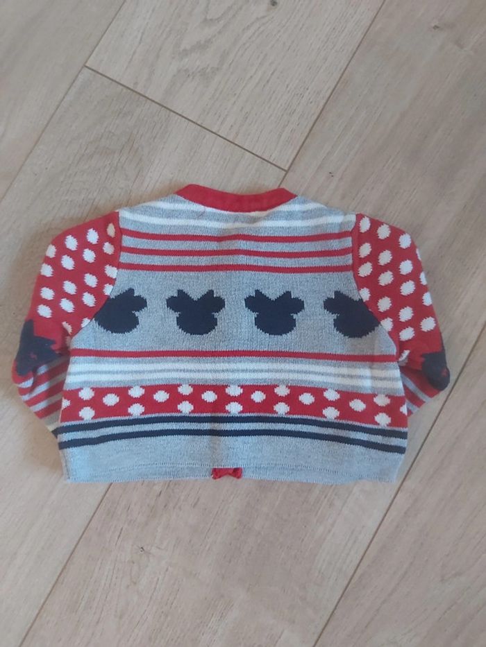 Ensemble combinaison et gilet fille Minnie Disney 6 mois comme neuf (78) - photo numéro 5