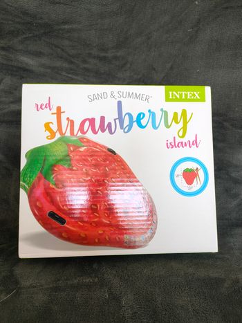🍓 Bouée de piscine XL Intex – Forme fraise – Neuve – Grand format