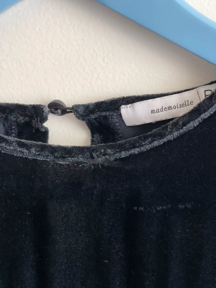 Robe manches longues en velours couleur bleu nuit Mademoiselle R de la redoute - photo numéro 8