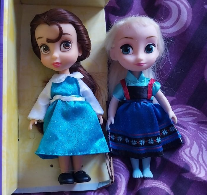 Lot 4 poupées miniatures Animators Princesses Disney Mini-Animators Tiana Belle - photo numéro 4