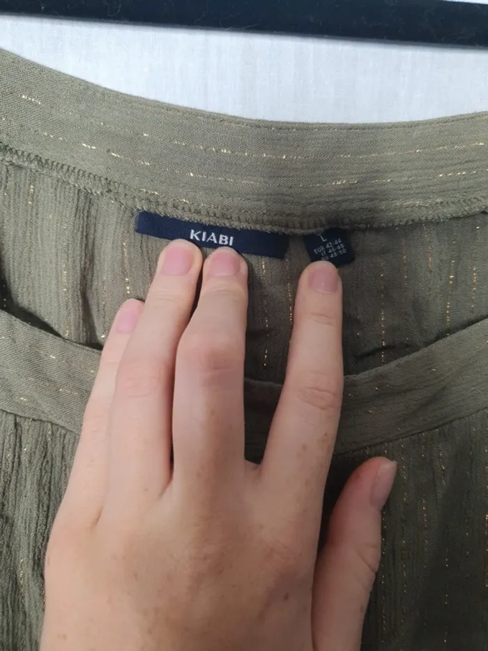 Blouse kaki doré kiabi - photo numéro 3