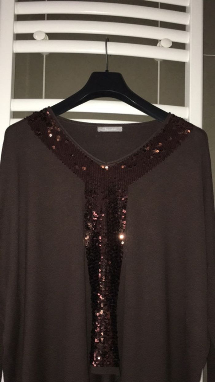 Pull à sequins Taille 38 - photo numéro 2