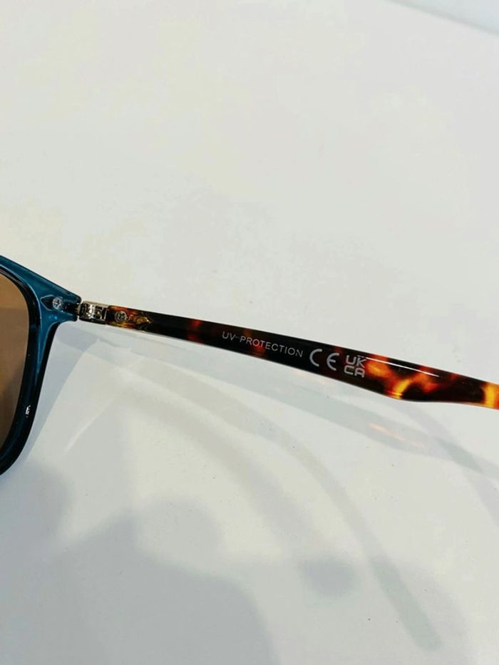 Lunette de soleil mixte bleu verres marron uvprotection catégorie 2 - photo numéro 6
