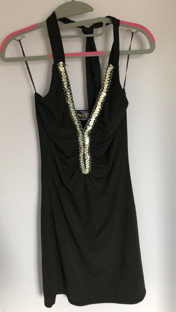 Robe noir sequin argent