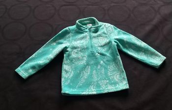 Sweat polaire vert /turquoise fille 3 ans