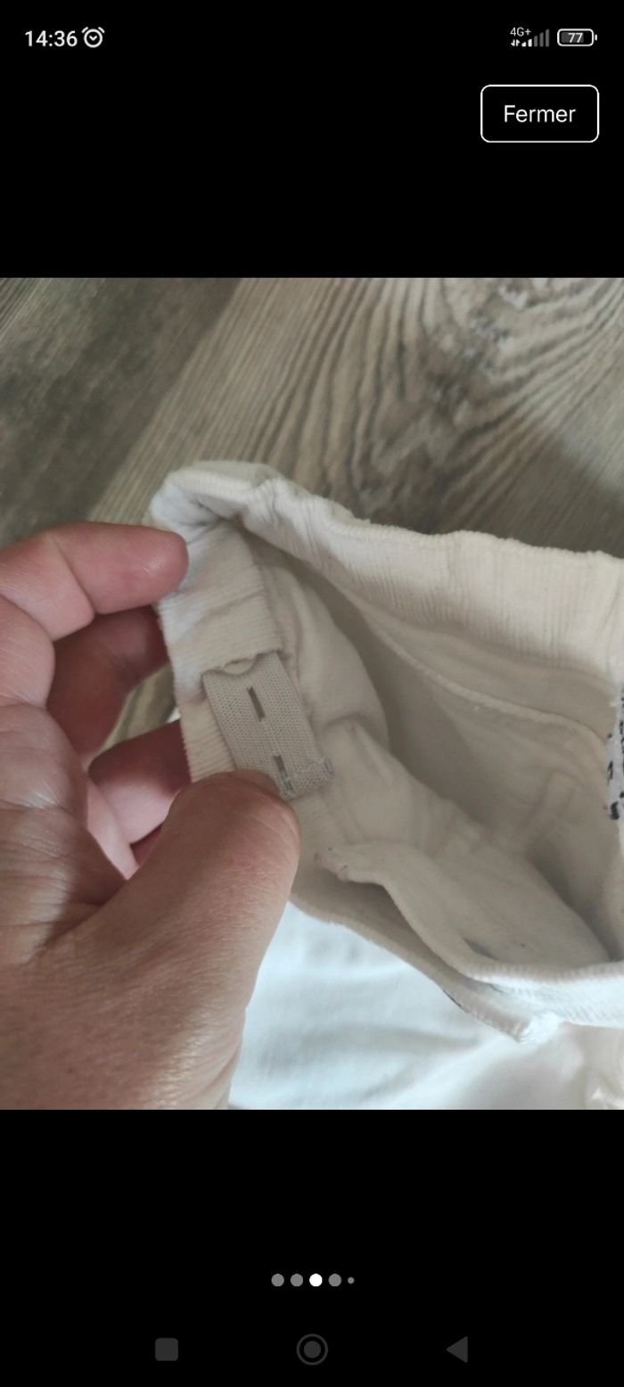 Short blanc en velours fille 5 ans - photo numéro 3