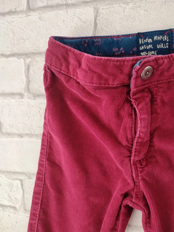 Pantalon en velours bordeaux Zara 5 ans - photo numéro 3