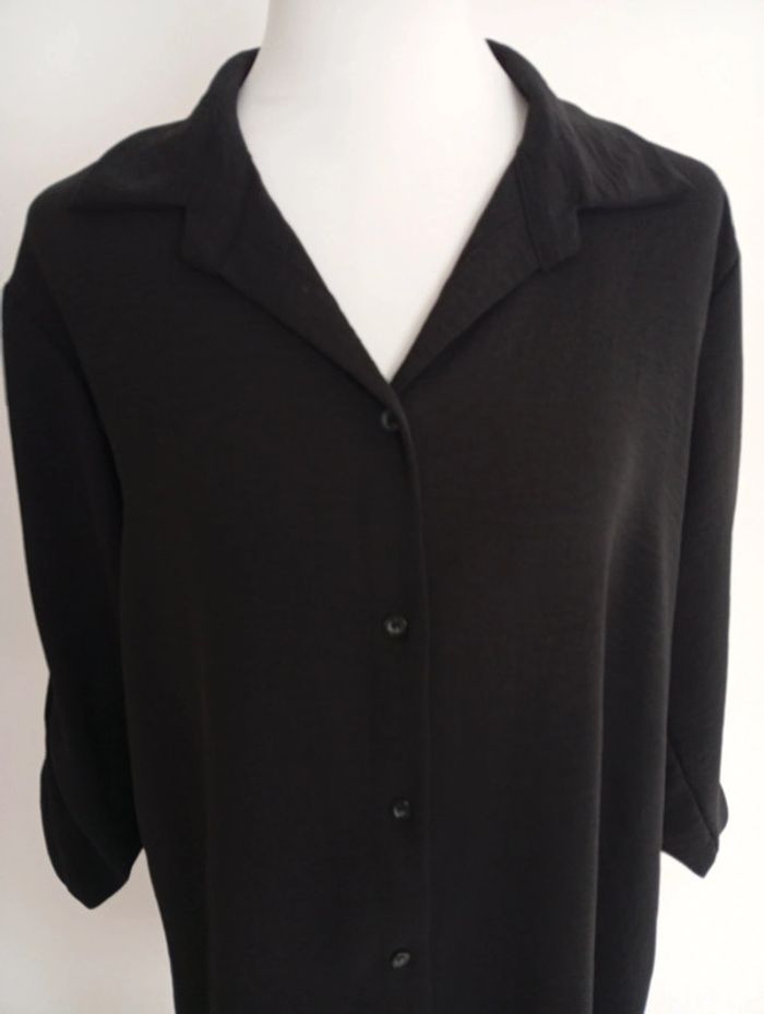Robe "chemise" fluide noire taille unique - photo numéro 4