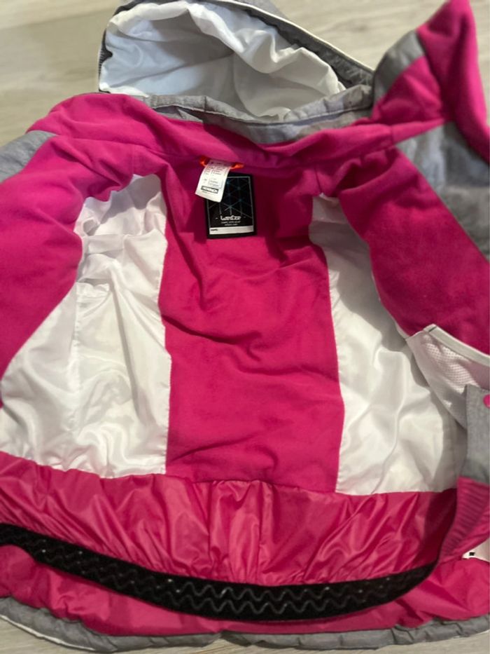 Veste ski rose blanche grise - photo numéro 3