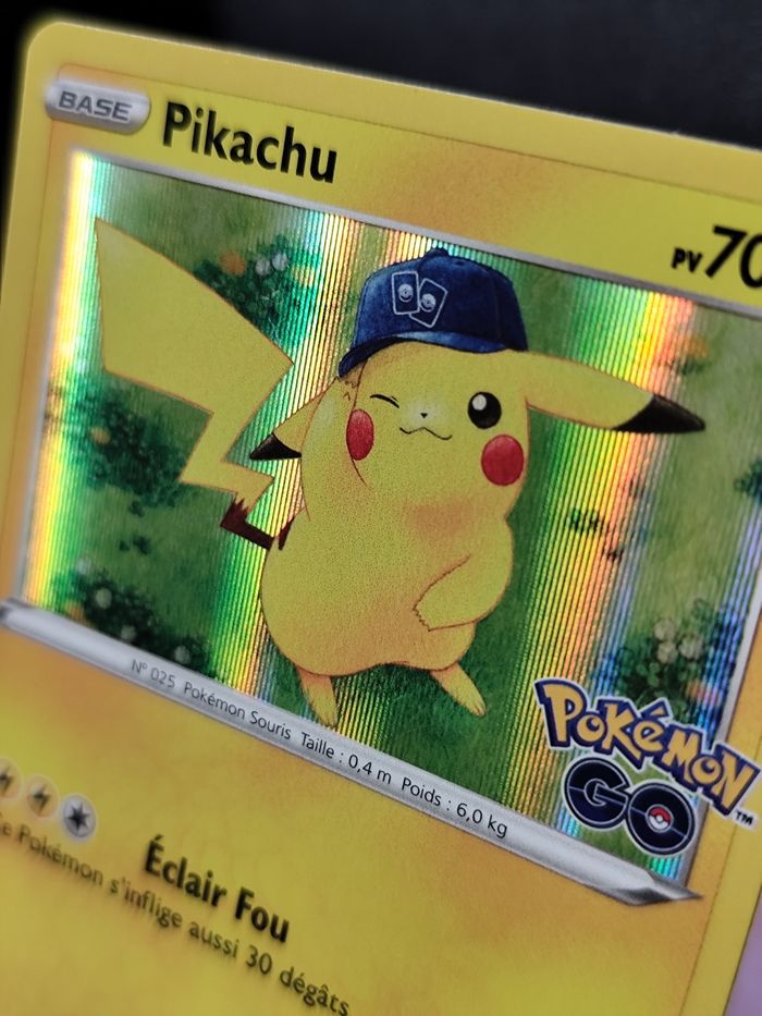 Carte pokémon 🇨🇵 lot de 3 Pikachu Holo série Pokémon GO - photo numéro 7