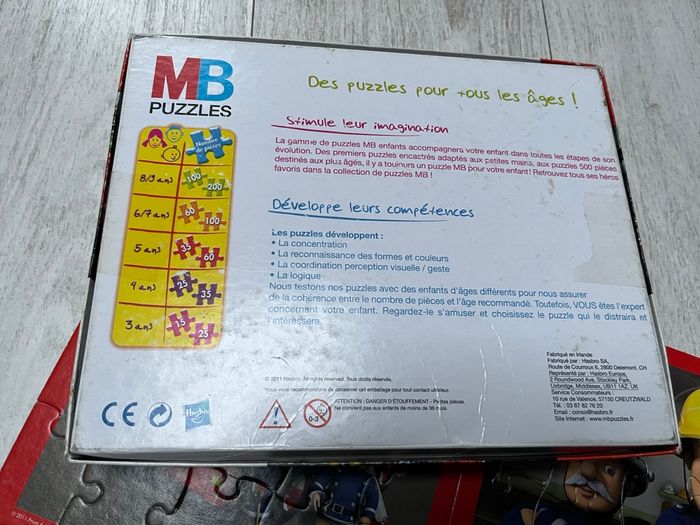 2 Puzzles Sam Le Pompier MB Puzzles - photo numéro 2