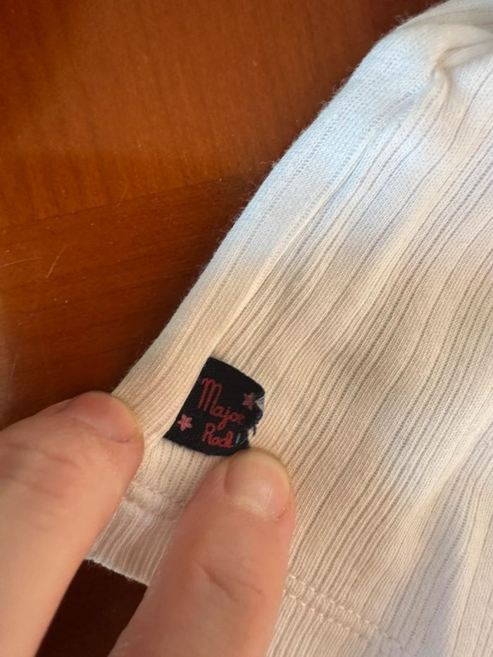 T-shirt manches longues, col fleuri, sergent, Major fille, six mois - photo numéro 4