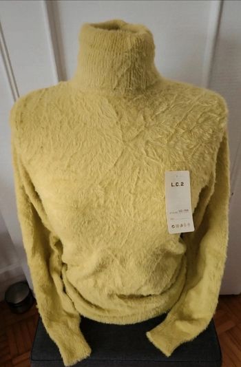 Pull col roulé vert pomme