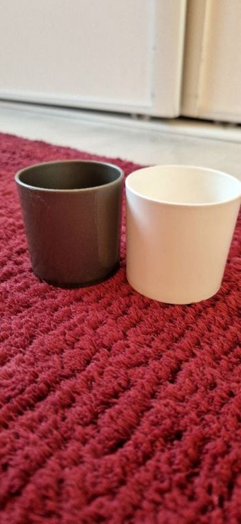 Lot fe 2 petits pots à plantes