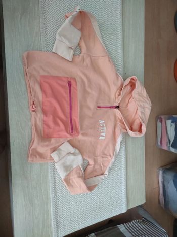 Sweat pêche a capuche active girls 10 ans