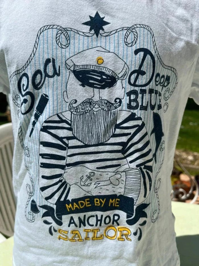 T shirt blanc imprimé taille 6 ans - photo numéro 3