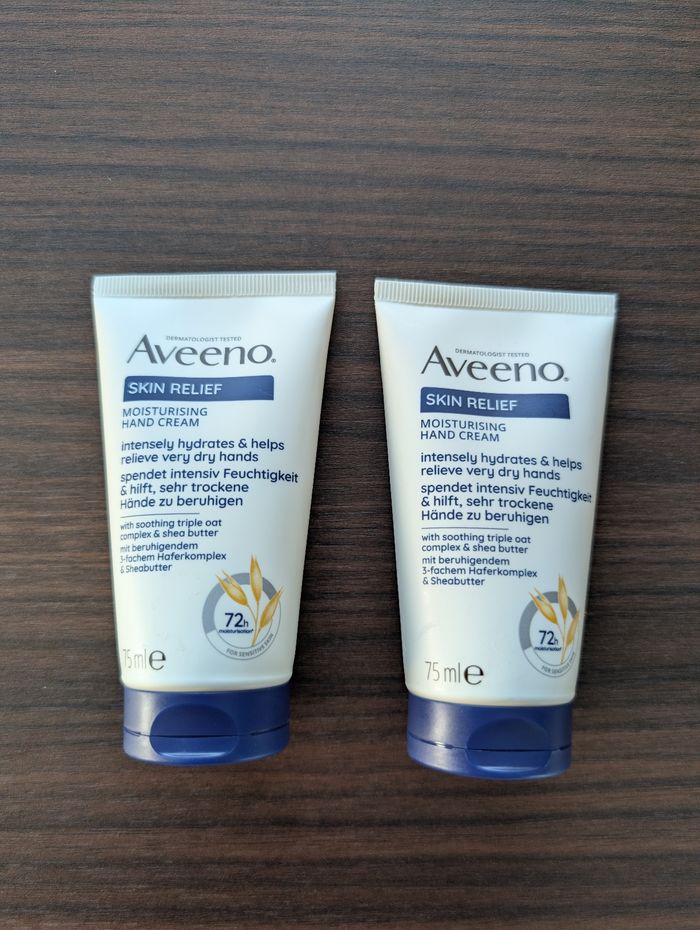 Crème mains hydratante Aveeno Skin Relief - 2 x 75 ml