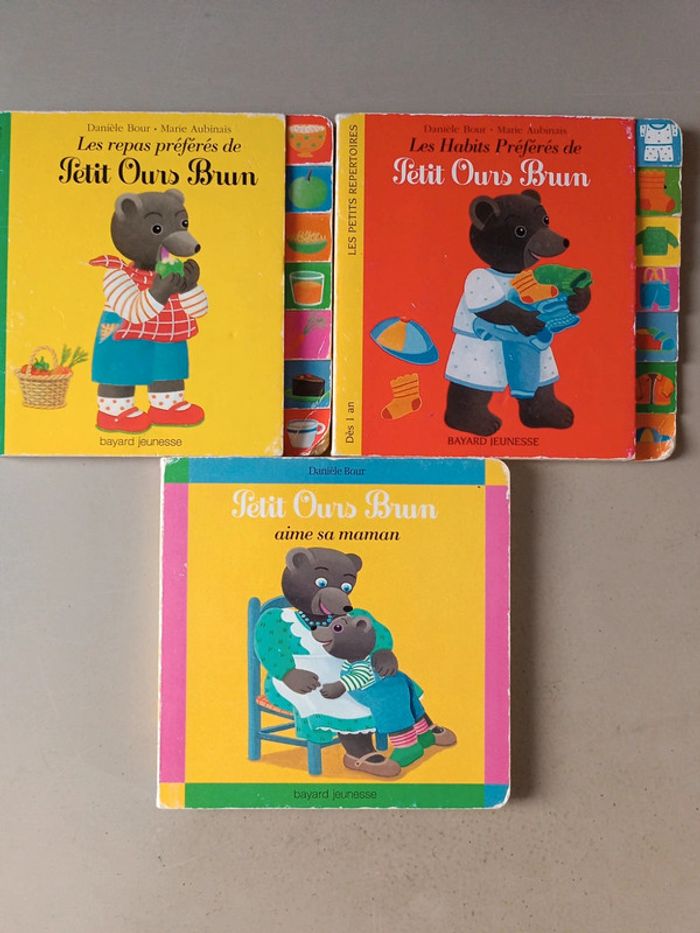 Lot de 3 livres du petit ourson brun